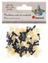 Opakowanie Oczy do maskotek plastikowe 6mm z mocowaniem 50szt