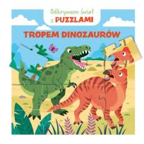 Okładka książki Odkrywam świat z puzzlami. Tropem dinozaurów