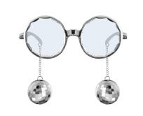 Opakowanie Okulary Disco srebrne