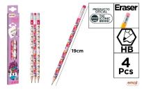 Opakowanie Ołówek Emoji Uni Punk HB 4szt