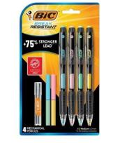 Opakowanie Ołówek mechaniczny + wkłady + gumka 4szt BIC
