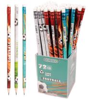 Opakowanie Ołówek trójkątny HB z gumką football (72szt)