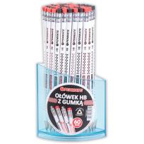 Opakowanie Ołówek trójkątny z gumką karty (60szt) PENMATE