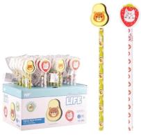 Opakowanie Ołówek z gumką HB Awokado i truskawka (24szt)