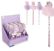 Opakowanie Ołówek z gumką HB Motyl&jednorożec (24szt)