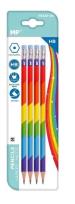 Opakowanie Ołówek z gumką HB Tęcza 4szt
