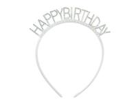 Opakowanie Opaska Happy Birthday 14x15,5 cm srebrna