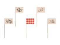 Opakowanie Ozdobne pikery na grilla 15cm 12szt