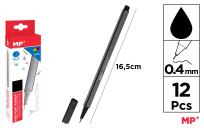 Opakowanie Paczka Cienkopis MP 0.4mm czarny 12 sztuk