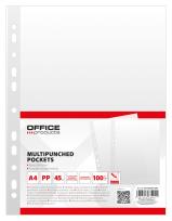 Opakowanie Paczka Koszulki na dokumenty Office Products PP A4 krystal 45mikr. 100szt.