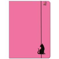 Opakowanie Paczka Teczka A4 z gumką Kot różowy 5 sztuk