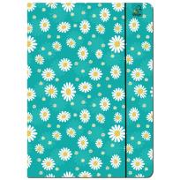 Opakowanie Paczka Teczka A4 z gumką Stokrotki Turkus 5 sztuk
