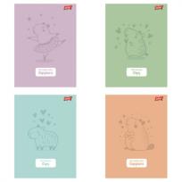 Opakowanie Paczka Zeszyt A5 32k.linia dwukolorowa pastel Capybara mix pakiet 15 sztuk