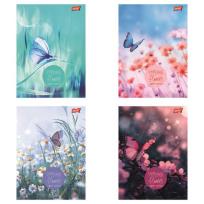 Opakowanie Paczka Zeszyt A5 96k.krata okładka laminowana Butterfly Meadow mix 10 sztuk