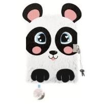 Opakowanie Pamiętnik z kłódką A5/96K 3D włochacz Panda