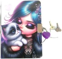 Opakowanie Pamiętnik z kłódką A6/64K gładki Dziewczynka z kot