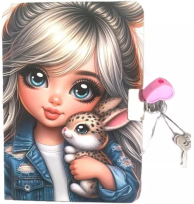 Opakowanie Pamiętnik z kłódką A6/64K gładki Dziewczynka z kr