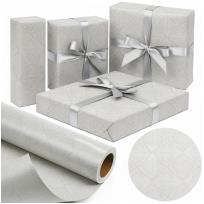 Opakowanie Papier ozdobny Srebrny Liść X-Strong 57cmx25m