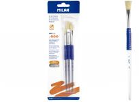 Opakowanie Pędzle okrągłe ze szczeciny Milan seria 526 3 sztuki na blistrze