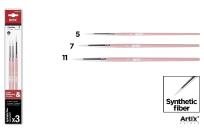 Opakowanie Pędzle syntetyczne 3szt