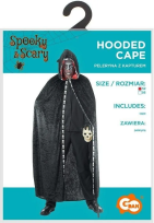 Opakowanie Peleryna z kapturem dla dorosłych czarna rozm.52