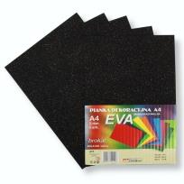 Opakowanie Pianka brokatowa A4 Eva czarna biodegrad. 5szt