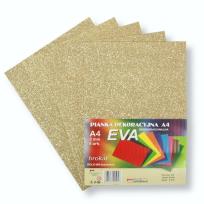 Opakowanie Pianka brokatowa A4 Eva jasne złoto biodegrad. 5sz