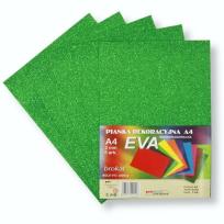 Opakowanie Pianka brokatowa A4 Eva zielona biodegrad. 5szt
