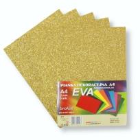Opakowanie Pianka brokatowa A4 Eva złota biodegrad. 5szt