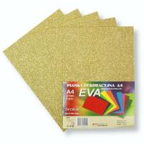 Opakowanie Pianka brokatowa A4 Eva złota biodegrad. 5szt