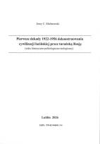 Okładka książki Pierwsze dekady 1922-1956 dekonstruowania...