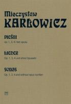 Okładka książki Pieśni op. 1, 3, 4 i bez opusu na głos i fortepian
