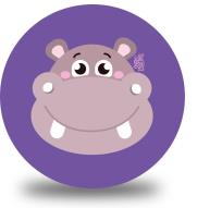 Opakowanie Piłka PVC Sportox Kids 230mm - Hipopotam