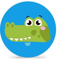 Opakowanie Piłka PVC Sportox Kids 230mm - Krokodyl