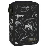 Opakowanie Piórnik 2-komorowy z wyposażeniem BACKUP 4 model DW 114 Dinozaury czarny