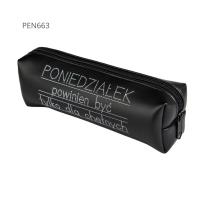 Opakowanie Piórnik jednokomorowy czarny - Poniedziałek powin