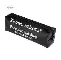 Opakowanie Piórnik jednokomorowy czarny - Znowu szkoła? ...