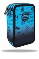 Opakowanie Piórnik potrójny z wyposażeniem Coolpack Jumper 3 Game Over Gradient Blue