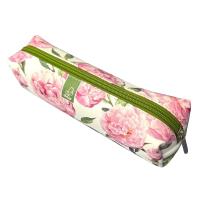 Opakowanie Piórnik szkolny młodzieżowy prostokąt kostka Peonie