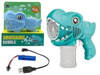 Opakowanie Pistolet do baniek na baterie Dinozaur