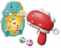 Opakowanie Pistolet z kulkami na rzepy Dinozaur czerwony