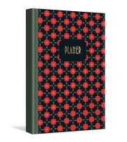 Opakowanie Planer dzienny czerwone kwiatki