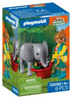 Opakowanie Playmobil Zoo: Słoniątko i opiekun 72092