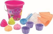 Opakowanie Plażowy zestaw do lodów foremki i wiaderko