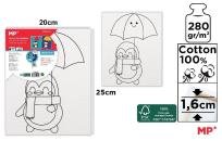 Opakowanie Płótno do malowania pingwin z parasolem 20x25cm