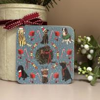 Opakowanie Podkładka pod kubek Świąteczne psy Święta