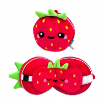 Opakowanie Poduszka podróżna i maska na oczy Strawberry
