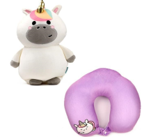 Opakowanie Poduszka podróżna i pluszowa zabawka 2w1 Jednorożec