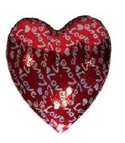 Opakowanie Poduszka Serce cekinowe 60cm