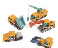 Opakowanie Pojazdy budowlane drewniane 5szt